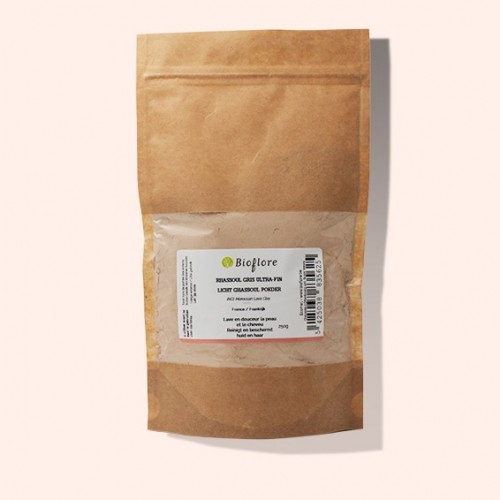 Rhassoul gris ultra fin pour laver les cheveux et la peau au naturel