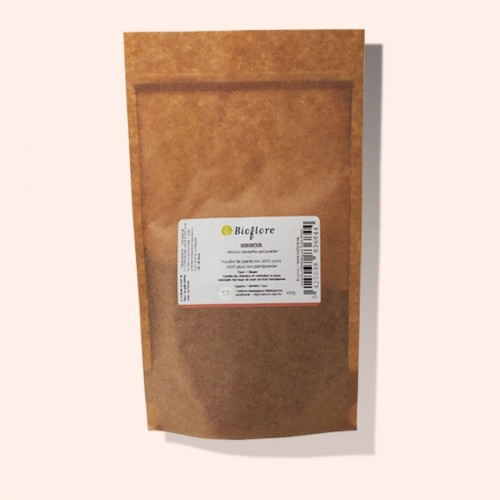 La poudre d'hibiscus bio pour embellir et faire briller les cheveux