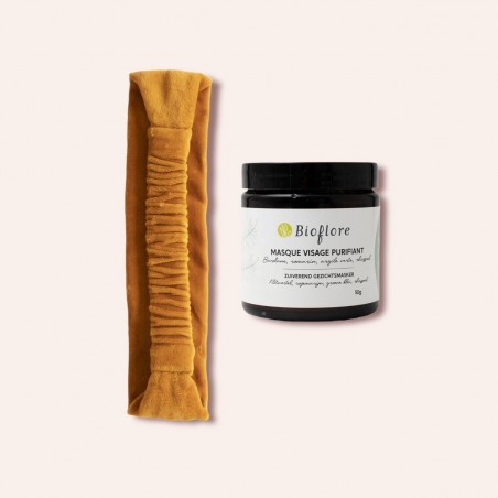 Duo Masque visage purifiant Bioflore & Bandeau de soin visage MiKamino