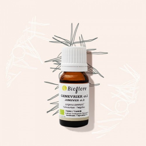 Etherische olie van bio Jeneverbes, natuurlijk drainerend