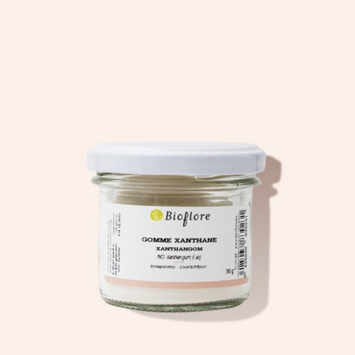 Onze transparante xanthaangom in poeder om cosmetische gels te maken