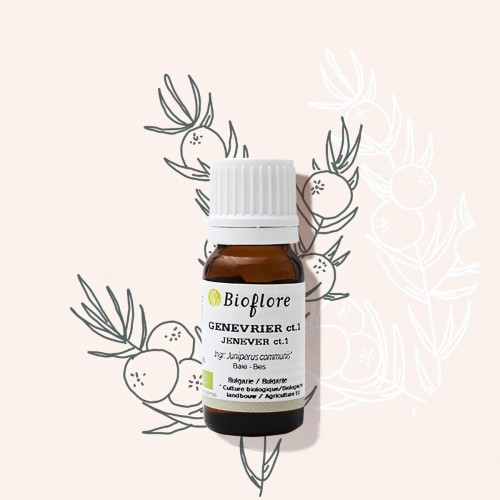 Organic juniper berry essential oil, natural drainer