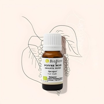 L'huile essentielle de poivre noir bio antidouleur, expectorante