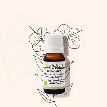 Organic green myrtle essential oil, to breathe well