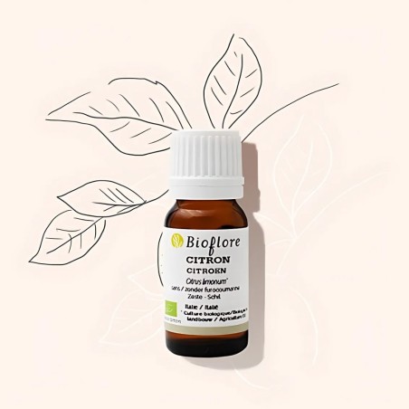 Huile essentielle de citron bio sans furocoumarines pour un teint pur