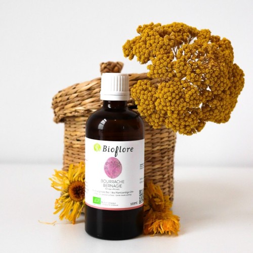 Virgin borage oil revitalizes and protects the skin and hair