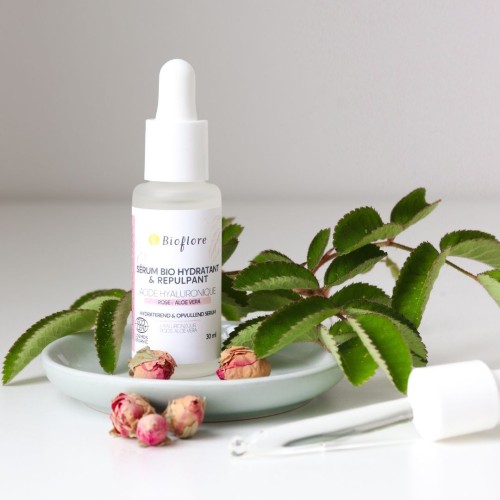 Sérum bio hydratant & repulpant à la rose