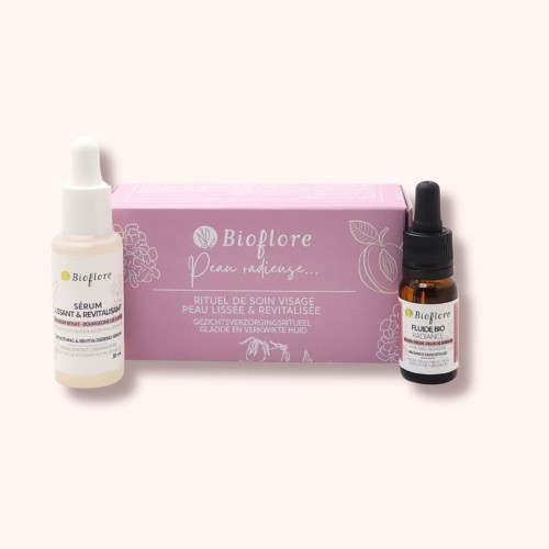 Coffret cadeau Peau Radieuse, Sérum & Fluide pour peau mature