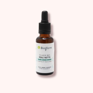 Bioflore's Blemish Control Oil is a fluid designed for oily skin with imperfections