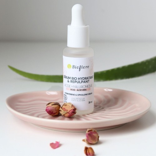 Sérum bio hydratant et repulpant à l’acide hyaluronique & à la rose
