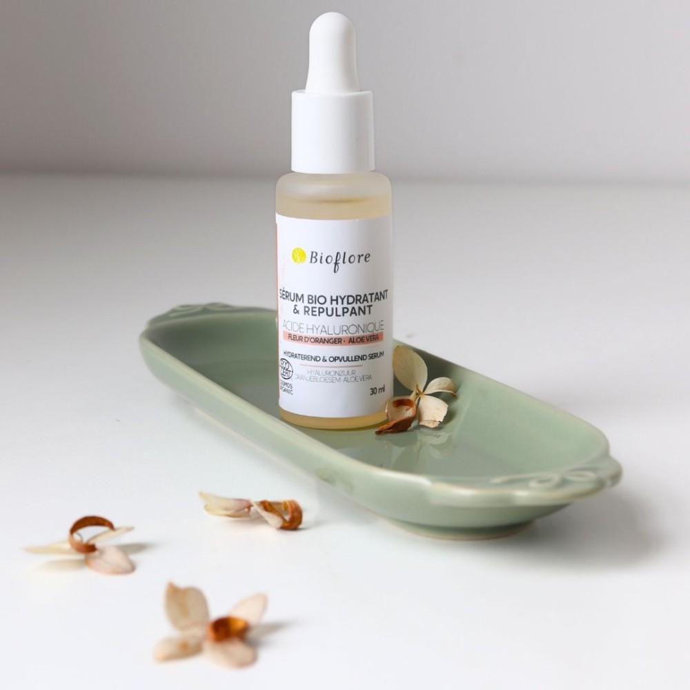 Moisturizing and plumping serum, Hyaluronic acid, Orange blossom