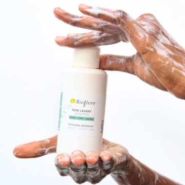 Organic universal cleansing care for face, body and hair Organic universal cleansing care for face, body and hair