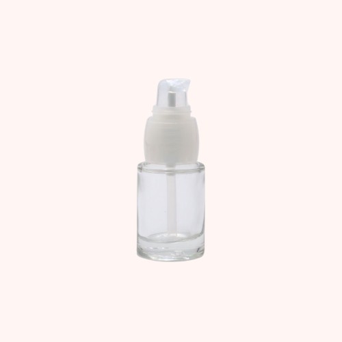 Flacon pompe verre 15 ml. Idéal pour cosmétiques maison.