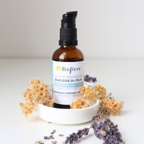 La synergie Souplesse du félin à base d'arnica d'huiles essentielles