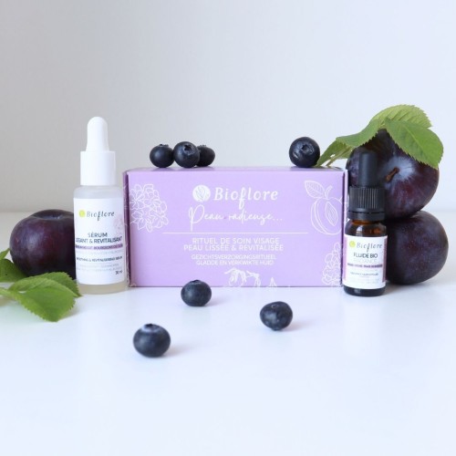 Coffret cadeau Peau Radieuse, Sérum & Fluide pour peau mature