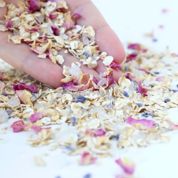 Infusion de bain apaisante - rituel cocon aux sels, avoine & fleurs